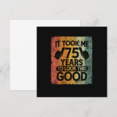 75歳に見えないよね 75歳の誕生日 招待状 (正面/裏面)