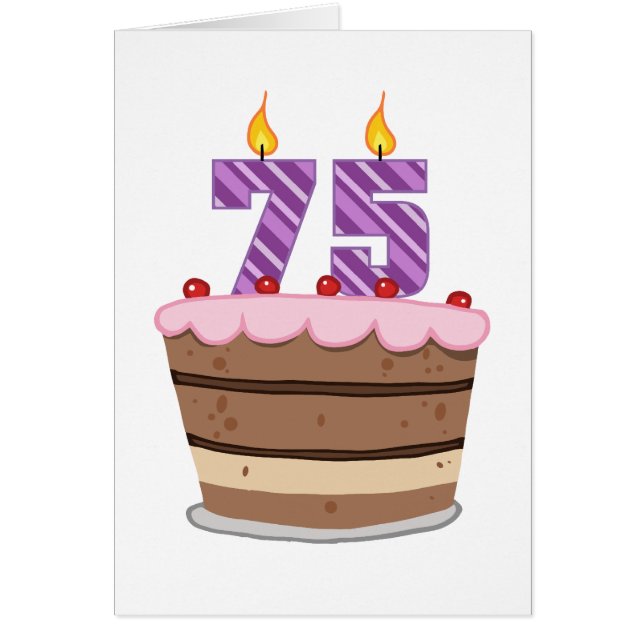 75歳のお誕生日ケーキ (正面)