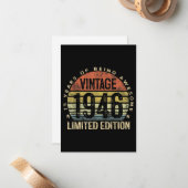 75歳のギフトヴィンテージ1946誕生日 ノートカード (正面/裏面インサイチュ)