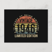 75歳のギフトヴィンテージ1946誕生日 ポストカード (正面)