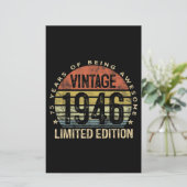 75歳のギフトヴィンテージ1946誕生日 便箋 (スタンド正面)