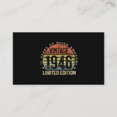 75歳のギフトヴィンテージ1946誕生日 名刺 (正面)