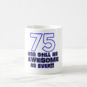 75歳のデザイン コーヒーマグカップ (中央)