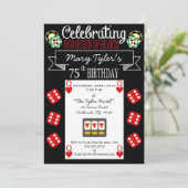 75歳のハートパーティーの女王様の招待 招待状 (スタンド正面)