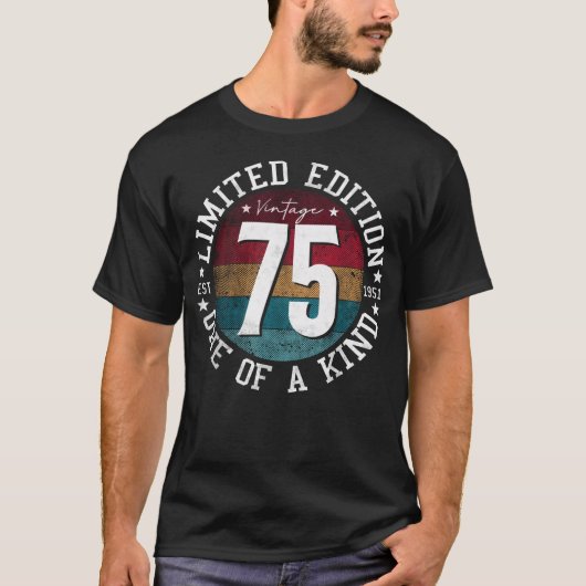 75歳のヴィンテージ1951限定版 75周年記念 Tシャツ (正面)