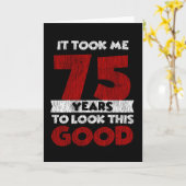 75歳の日私は良い75誕生日に見えた カード (黄色い花)