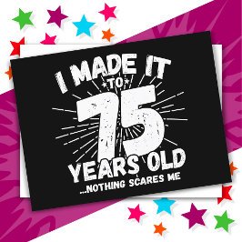 75歳の皮肉なミーム 面白い75歳の誕生日 ポストカード