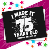 75歳の皮肉なミーム 面白い75歳の誕生日 ポストカード