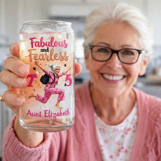 75歳の誕生日おめでとう 素敵なおば様へ ガラス缶
