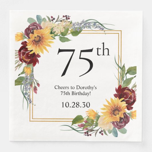 75歳の誕生日ひまわり (正面)