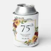 75歳の誕生日ひまわり 缶クーラー (缶正面)