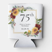 75歳の誕生日ひまわり 缶クーラー (正面)