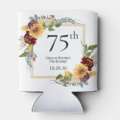 75歳の誕生日ひまわり 缶クーラー (裏面)