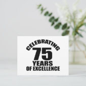 75歳の誕生日をお祝い ポストカード (スタンド正面)