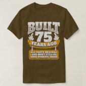 75歳の誕生日ギフトアイディア75年前に建てられた Tシャツ (デザイン正面)