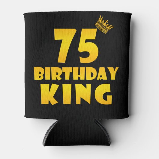 75歳の誕生日ギフト75歳の誕生日キング 缶クーラー (正面)