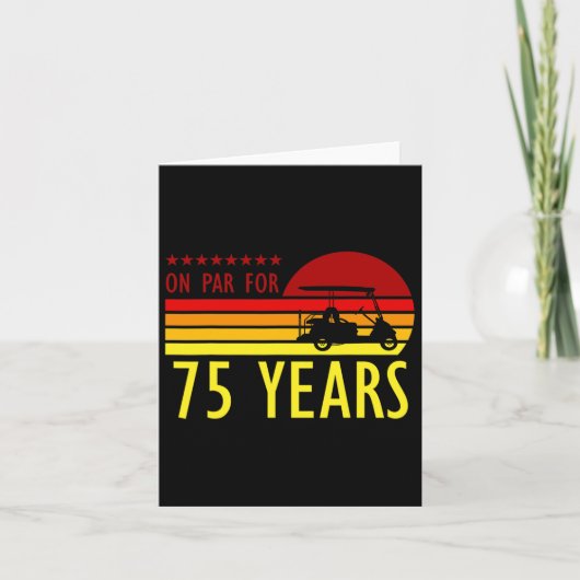 75歳の誕生日ゴルフチューリングゴルフ75th B-da カード (正面)