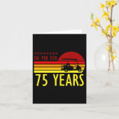 75歳の誕生日ゴルフチューリングゴルフ75th B-da カード (黄色い花)