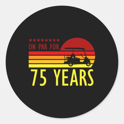 75歳の誕生日ゴルフチューリングゴルフ75th B-da ラウンドシール (正面)