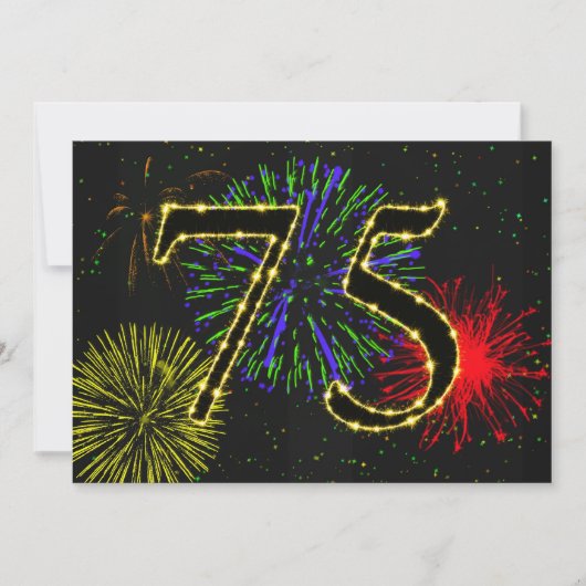 75歳の誕生日パーティーが招待される 招待状 (正面)