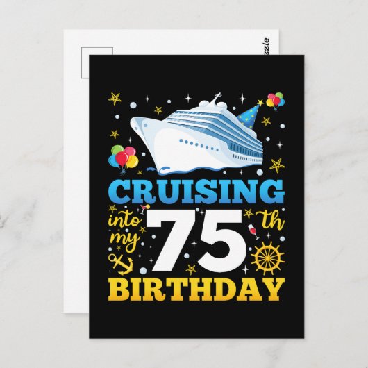 75歳の誕生日パーティーに突入 ポストカード (正面/裏面)