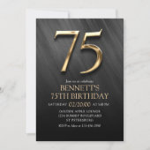 75歳の誕生日パーティーのご招待 招待状 (正面)