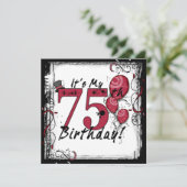 75歳の誕生日パーティーのグランジ招待状です 招待状 (スタンド正面)