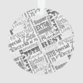 75歳の誕生日パーティーの特別な贈パーソナライズされたり物 オーナメント (裏面)