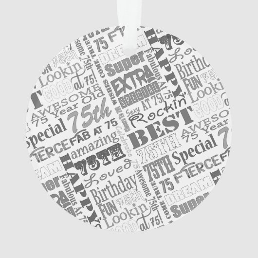 75歳の誕生日パーティーの特別な贈パーソナライズされたり物 オーナメント (裏面)