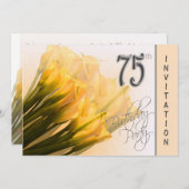 75歳の誕生日パーティーへの招待-カラリリー 招待状 (正面/裏面)