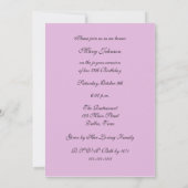 75歳の誕生日パーティー招待美しいバラ 招待状 (裏面)