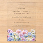 75歳の誕生日パーティー 9月生まれの誕生花 アクリル招待状 (正面)