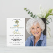 75歳の誕生日フォトパームツリー 招待状 (スタンド正面)