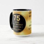 75歳の誕生日プレゼント マグカップ (正面左)