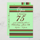 75歳の誕生日招待状 招待状 (正面/裏面)