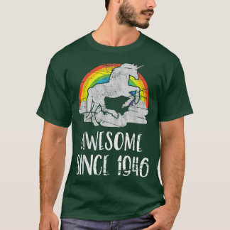 75歳の誕生日、おとぎのユニコーン、1946年からかっこいい Tシャツ