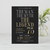 75歳の誕生日 おとこ 伝説の人 招待状 (スタンド正面)