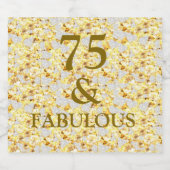 75歳の誕生日 スパークリングワインラベル (シングルラベル)