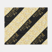 75歳の誕生日 フリースブランケット (正面(横))