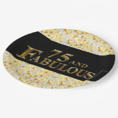 75歳の誕生日 ペーパープレート (アングル)