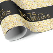 75歳の誕生日 ラッピングペーパー (ロールコーナー)