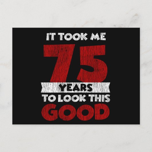 75歳の誕生日 私を美しく見せて 75歳の誕生日 ポストカード (正面)