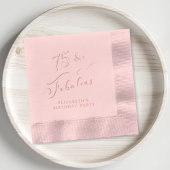 75歳エレガント誕生日パーティー金ゴールド 箔ナプキン