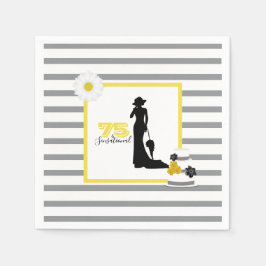 75歳エレガント&センセーショナル75歳の誕生日パーティー スタンダードカクテルナプキン