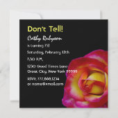 75歳サプライズ誕生日パーティー エレガントなローズ 招待状 (裏面)