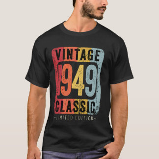 75歳ヴィンテージ1949 75番目の誕生日装飾 Tシャツ