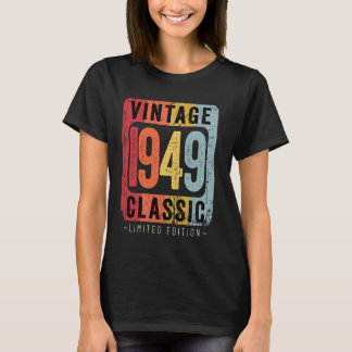75歳ヴィンテージ1949 75番目の誕生日装飾 Tシャツ