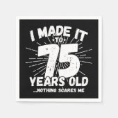 75歳皮肉ミームおもしろい75誕生日 スタンダードカクテルナプキン (正面)