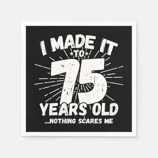 75歳皮肉ミームおもしろい75誕生日 スタンダードカクテルナプキン (正面)