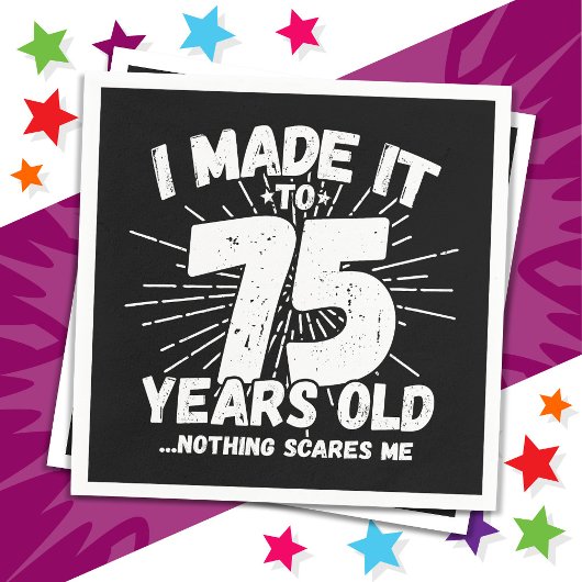 75歳皮肉ミームおもしろい75誕生日 スタンダードカクテルナプキン